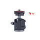 Aluminum Alloy Dual Cold Shoe Ball Head Gimbal Mount Universal Multi-functional Extended Photography SLR Action Camera Accessory