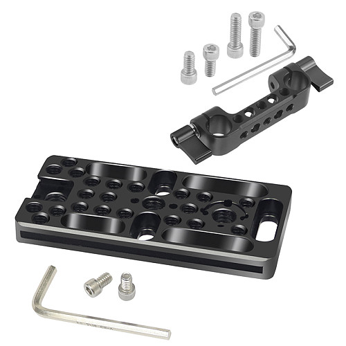 Multi-Purpose Switching Plate Cheese Board Easy Plate 1/4 3/8 ARRI Cold Shoe for Railblock Dovetail Rods DSLR Camera Cage Rig
