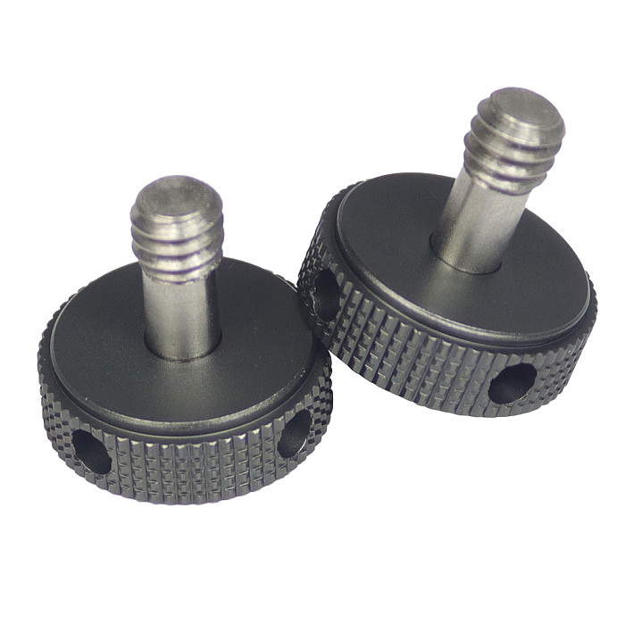 2pcs 1/4 Inch Stainless Steel Screw Reinforced Locking Knob For Camera Tripod Flash Light Bracket Quick Release Plate Bracket
