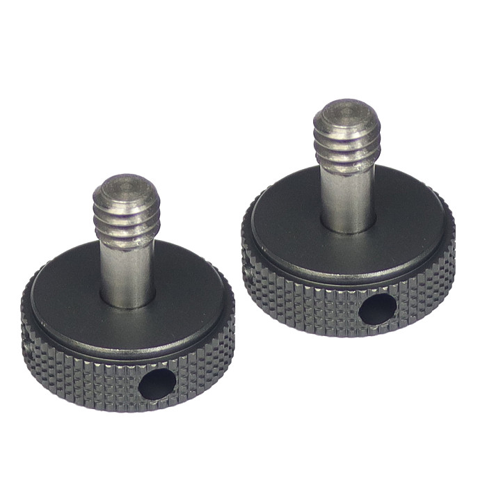 2pcs 1/4 Inch Stainless Steel Screw Reinforced Locking Knob For Camera Tripod Flash Light Bracket Quick Release Plate Bracket