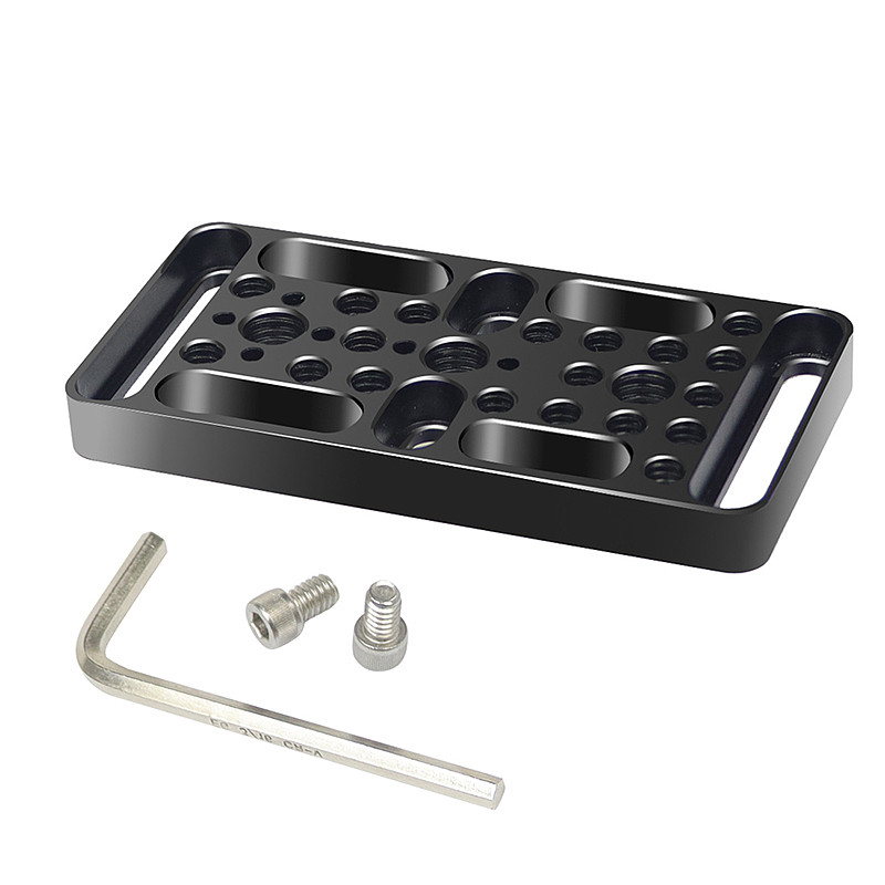 Multi-Purpose Switching Plate Cheese Board Easy Plate 1/4 3/8 ARRI Cold Shoe for Railblock Dovetail Rods DSLR Camera Cage Rig