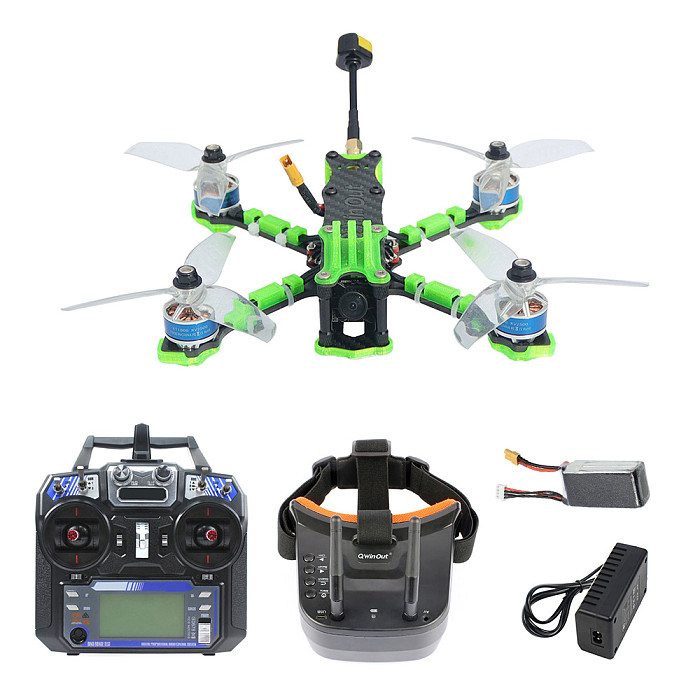 QWinOut Xy-4 175mm Quadcopter 3-4s FPV Camera Drone with Integrated 35A Flight Control 2500KV Motor 4 Inch Propeller RC Aircraft