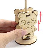 Steam Kit DIY Daning Bear Educational Science Wooden Assembly Building Sets Toys for Children Physics Experiment