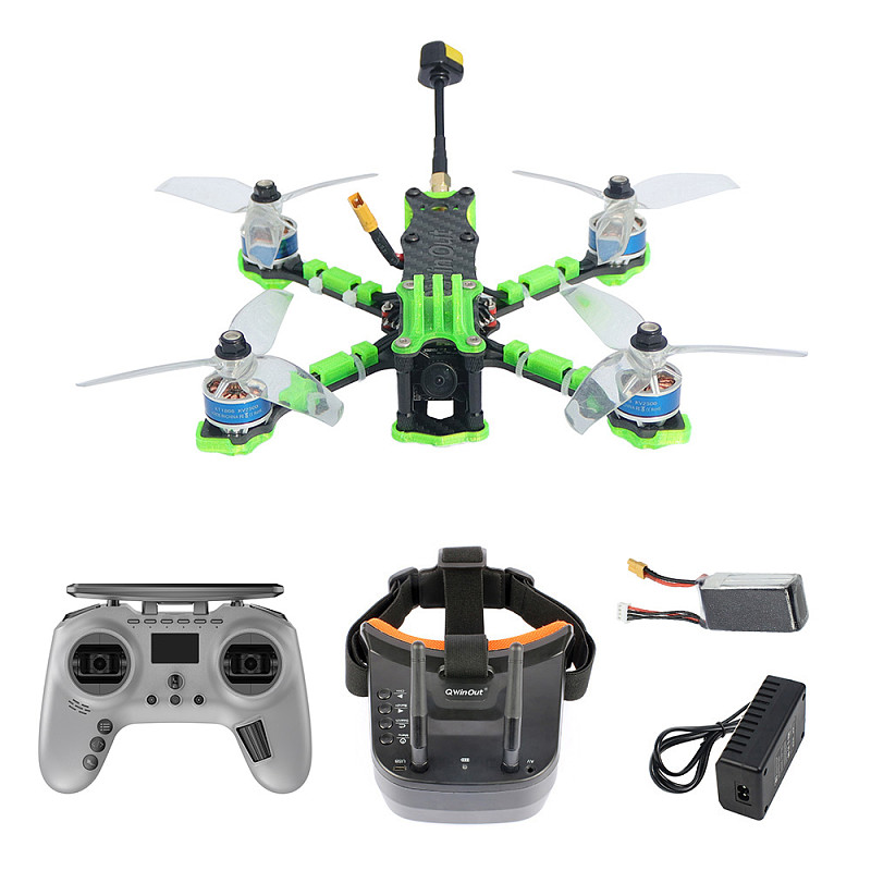 QWinOut Xy-4 175mm Quadcopter 3-4s FPV Camera Drone with Integrated 35A Flight Control 2500KV Motor 4 Inch Propeller RC Aircraft