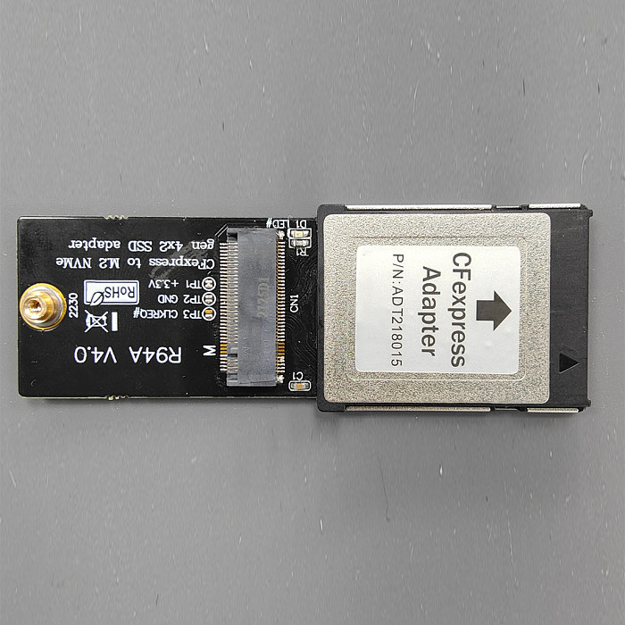 JMT CFexpress to M.2 NVME 2230 M-Key Expansion Card with Heatsink PCIe4.0 Gen4x2 R94A V4.1 CFexpress to SSD Adapter Supports Canon R5 Z6Z7 Xbox (2230 SSD Not Included)