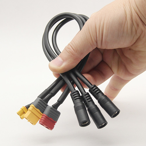 Charging Adapter Cable Soft Silicone 30cm DC5.5 2.5 Female To XT30 XT60 Female for SKYZONE For Fatshark Goggles