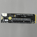 JMT NVMe M2 Key-M to PCI-e 4.0 4X 1X Slot Riser Card with 4 Pin MOLEX Power Cable M.2 2260 2280 SSD Port to PCIE Adapter Converter Multiplier for BTC Miner Mining (R42A)