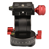 Hydraulic Head Mini Gimbal 360 Degree Rotation Fluid Video Head Akka Base for Tripod Mobile Monopod Bracket for SLR DSLR Cameras