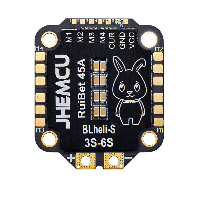 JHEMCU RuiBet 45A BLHELI_S Dshot600 3-6S Brushless 4in1 ESC 30x30mm for FPV Freestyle Flight Controller Stack DIY Parts
