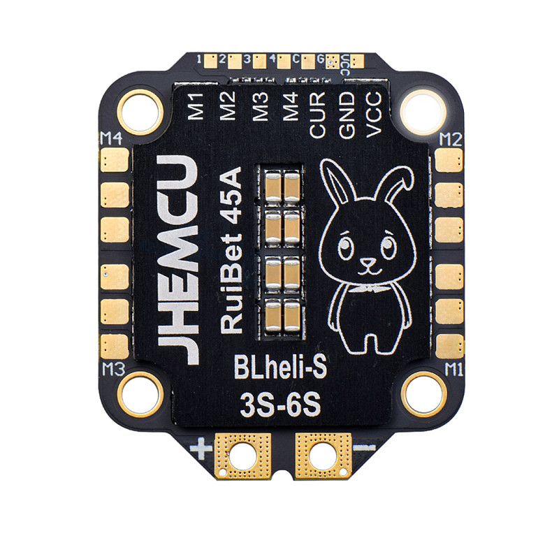 JHEMCU RuiBet 45A BLHELI_S Dshot600 3-6S Brushless 4in1 ESC 30x30mm for FPV Freestyle Flight Controller Stack DIY Parts