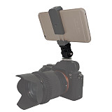 Aluminum Monitor Mount Adapter with Cold Shoe Mount Arri Locating Pin 360 Degree Adjustable Monitor Bracket for DSLR Camera Cage