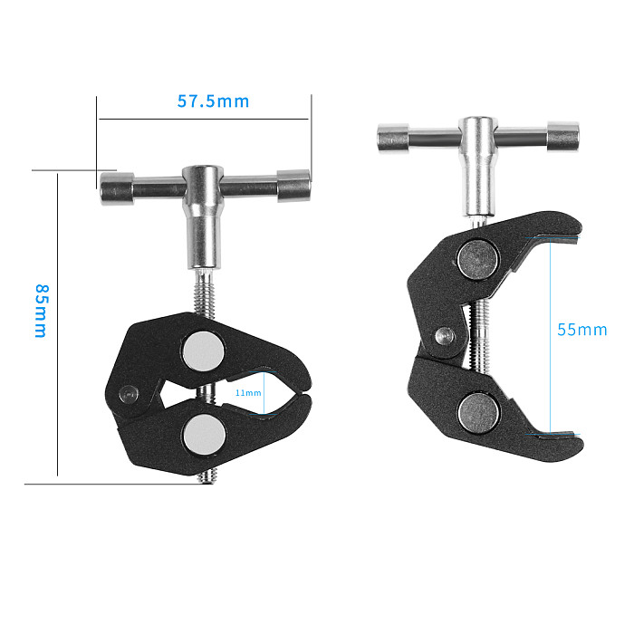 BGNing Super Crab Clamp Pole Clip Mount Holder Support w/ Phone Clip with Tripod Ball Head For Gopro SLR DSLR Camera Photo Video