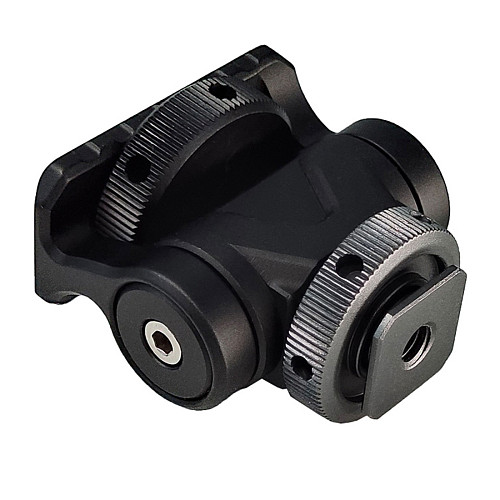 Aluminum Alloy Monitor Holder Cold Shoe Mount for Camera Field Monitors Microphone Hot Shoe 180 Degree Adjustable Mount Bracket