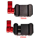 Quick Release Clamp NATO Standard Clamp w/ 1/4  3/8  Mounting Holes for Cold Shoe Monitor Support Ball Head Extension Magic Arm