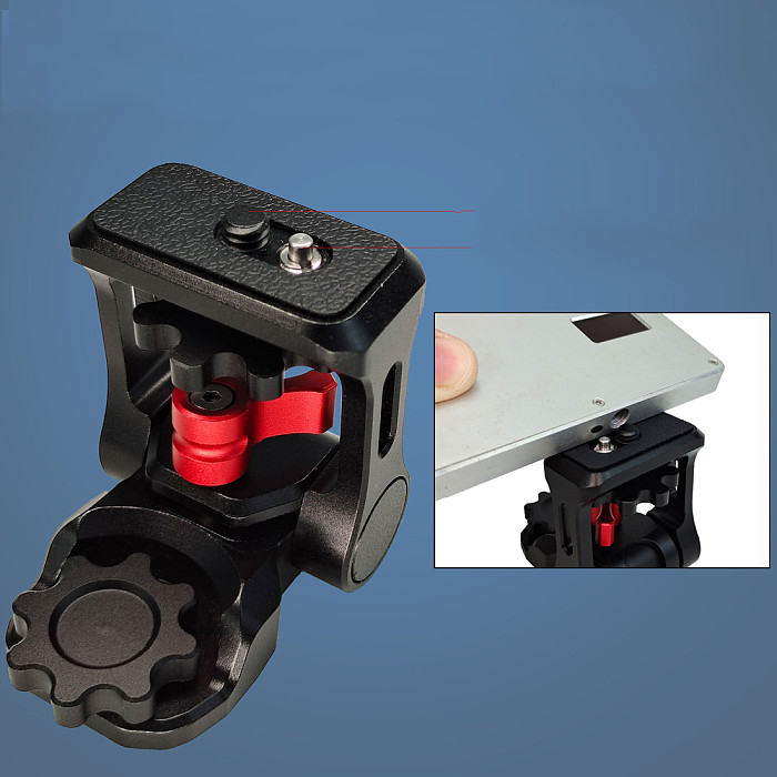 170 Degree Tilt Adjustable Monitor Mount Holder with ARRI Locating Pin For DSLR Camera Cage Monitor Screen Video Light Bracket
