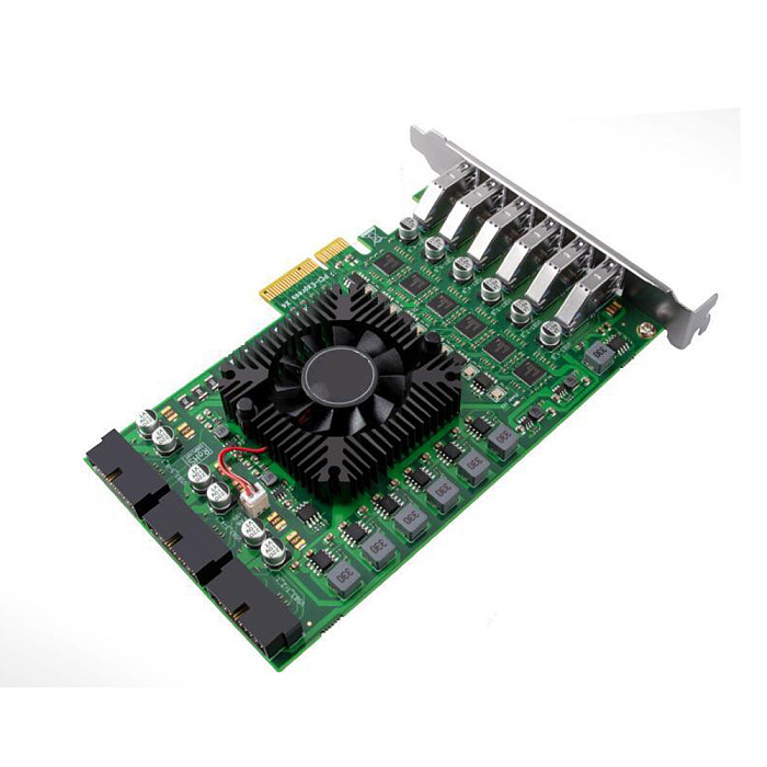 12Port / 6port USB 3.0 PCI-E x4 Expansion Card Motherboard PCIE to 19Pin Connector PCIe Riser Adapter Card for Video Capture