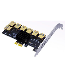 PCIE To 6/7 Riser PCIE Port Multiplier 6/7xUSB Port PCI Express X16 Adapter Card PCI-E 1X To 16X Card Riser 5Gbps For Video Card