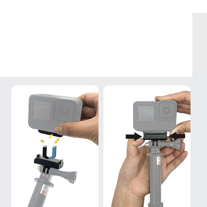 Quick Release Tripod Adapter Magnetic Base Mount Bracket Aluminum Alloy for Gopro Hero 10 9 8 5 Black Action Camera Accessories