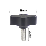 BGNing Aluminum Alloy T-handle Thumb Screws Stainless Steel 304 Black 1/4 Hand Tighten Knob Bolts for Gopro Action SLR Cameras
