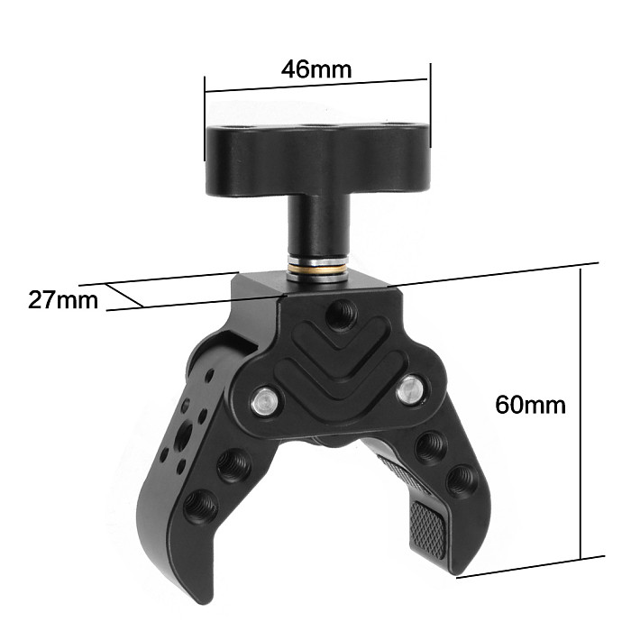 Generic Super Crab Clamp With T-Handle & Universal V-Lock Mount Quick Release Adapter For DSLR Camera Battery Mounting