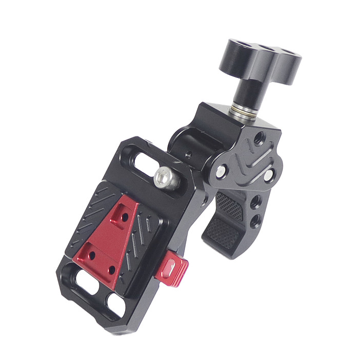 Generic Super Crab Clamp With T-Handle & Universal V-Lock Mount Quick Release Adapter For DSLR Camera Battery Mounting