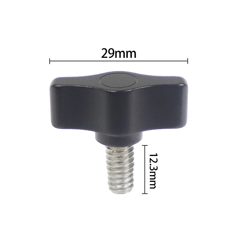 BGNing Aluminum Alloy T-handle Thumb Screws Stainless Steel 304 Black 1/4 Hand Tighten Knob Bolts for Gopro Action SLR Cameras