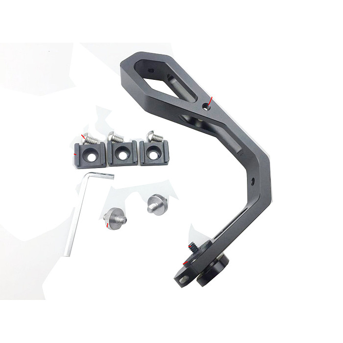 Handle Grip with Cold Shoe Mount for Ronin S/SC for Zhiyun Crane Handheld Gimbal Stabilizer Mic Monitor Stand Extension Bracket