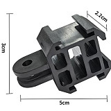 ABS Plastic 3-way Cold Shoe Mounting Bracket 1/4 Slot for Gopro Action Cameras Fill light Microphone Tripod Extension Adapter