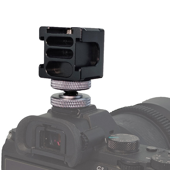 FEICHAO Cold Shoe Mount Adapter On-Camera Mount Adapter for Canon Nikon Sony DSLR Camera for LED Video Light Microphone Monitor