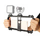 Handheld Smartphone Video Rig Hand Grip Filmmaking Case Phone Video Stabilizer Handheld Tripod Mount for iPhone 13 Huawei