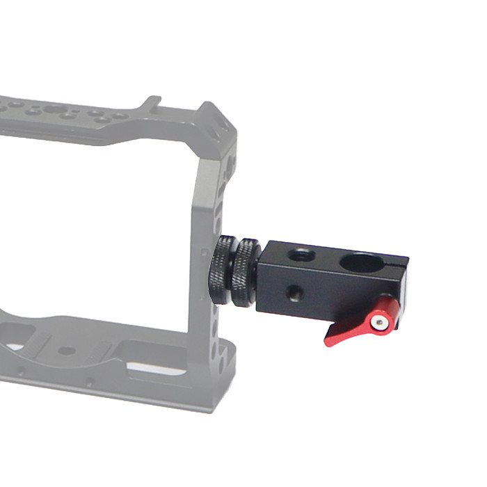 Aluminum Alloy Cold Shoe 15MM Tube Clip Camera Cold Shoe Bracket For 15mm Rail Tube
