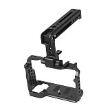 BGNing Aluminum Alloy Full Cage for Sony A7C Camera Protective Frame Rig Cover Case with Top Silder Handle Grip dSLR Photography