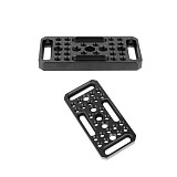 BGNing DSLR Camera Plate Mini Cheese Plate with 1/4 3/8 Thread Holes Aluminum Camera Rig for DSLR Camera Cage 15mm Rig System