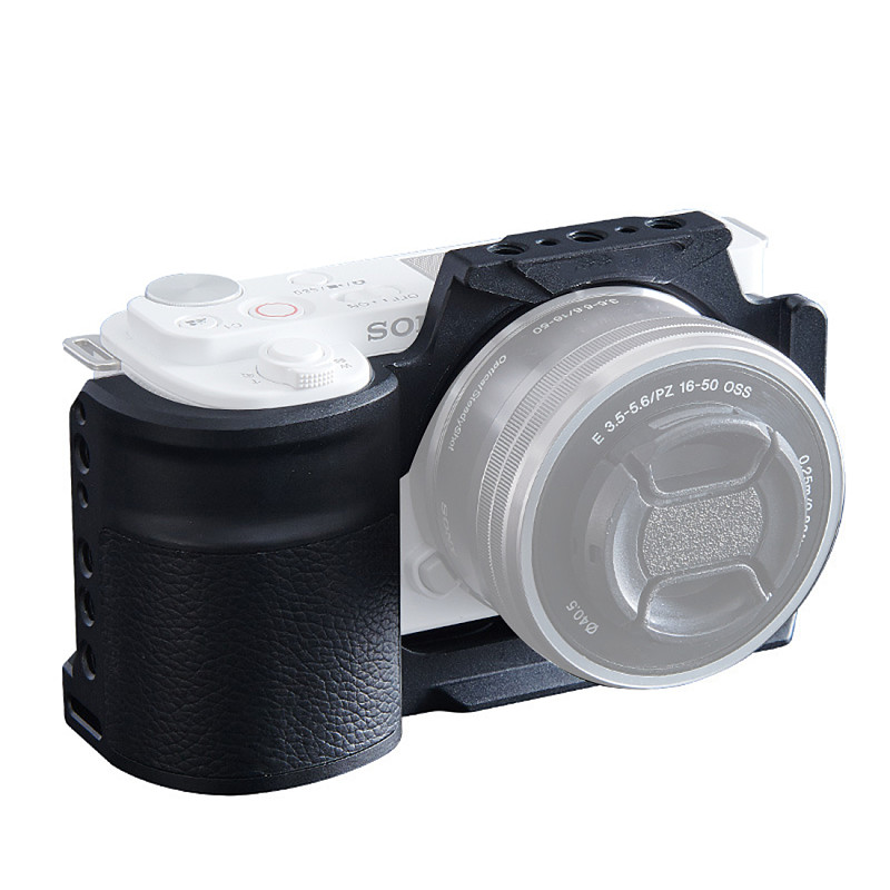 Aluminum Alloy Camera Cage Rig Handle Grip for Sony ZV-E10 Protective Cover Frame Case with Cold Shoe Mount dSLR Accessories