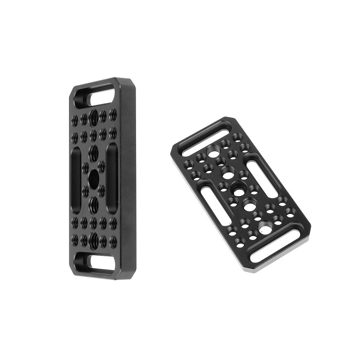 BGNing DSLR Camera Plate Mini Cheese Plate with 1/4 3/8 Thread Holes Aluminum Camera Rig for DSLR Camera Cage 15mm Rig System