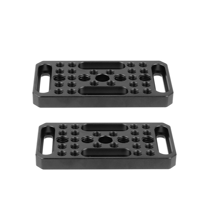 BGNing DSLR Camera Plate Mini Cheese Plate with 1/4 3/8 Thread Holes Aluminum Camera Rig for DSLR Camera Cage 15mm Rig System