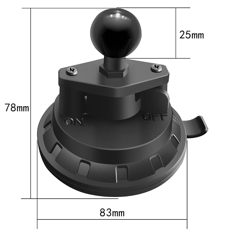 Twist Lock Ball Mount Suction Cup Base Window Mount 360 Degree Rotation for RAM Dual Plug Arm Action Camera Accessories for Phones