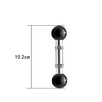 1 inch Multifunction Double Ball Head extension link 25mm ball head car mobile phone Bracket accessories for GPS Phone Monitor LED Light Action