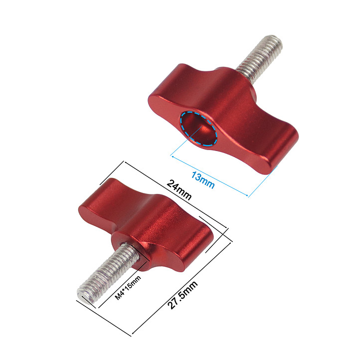 M4 11/14/15mm Hand Tighten Screw Stainless Steel / Iron Adjustable Bolt T Handle Wrench Adapter for SLR Camera Cage Rig