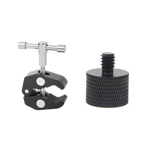 Multifunctional Super Crab Claw Clamp 5/8 Female to 1/4 Male Adapter Suitable for Microphone Mount/Bracket