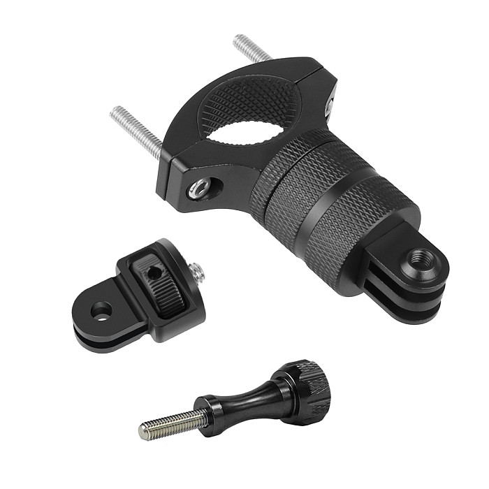 360 Degrees Rotary Aluminum Bike Bicycle Handlebar Mount for Gopro Hero 10 9 8 7 6 4 Session 1/4 Screw Action Camera Mounting