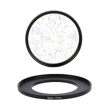 Universal Camera Filter Lens Colorful Starlight Brushed Radiance Special Effect Filter SLR Camera Lens Accessories 77MM 52-77mm Adapter Ring