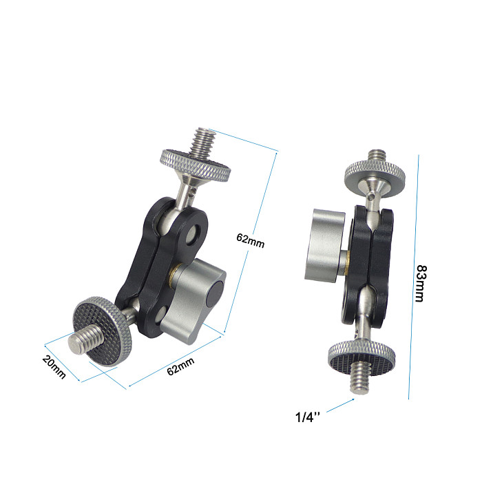 For DJI  OSMO 360 Mini Tripod Magic Arm Mobile Phone Holder Universal 1/4 Inch Screw Stainless Steel Ball Head for Monitor LED Flash Video Light