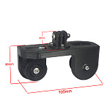 3D Printed PLA 2-8mm Double Wheel Glide Shooting Pulley Tripod Mount Adapter for Gopro 10 9 8 MAX for DJI OSMO Action Cameras
