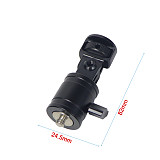 CNC Aluminum Alloy Reinforced 360° Anti-Reverse CNC Two-Clamp to 1/4 Adjustable Metal Adapter For POCKET2/ FIMI PALM 2/Insta360 ONE X2/X Camera Insta360 ONE R/GOPRO10 GOPRO
