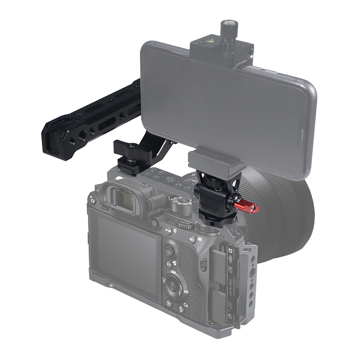 BSB-2 Aluminum Alloy CNC SLR Camera Rabbit Cage Handle Monitor Kit Universal Handle Constant Damping Aka Positioning 1/4 Turn Cold Shoe Snail Gimbal Monitor Stand for GOPRO10 Action Camera Rabbit Cage Camera SLR Camera Sony A7R3 DJI Ronin RS 2 DJI RSC 2