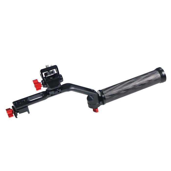 Upgraded Carbon Fiber Adjustable Angle Folding Pot Bracket Damping Akka Positioning 1/4 turn Cold Shoe Snail Head For GOPRO10 action SLR camera Sony A7R3