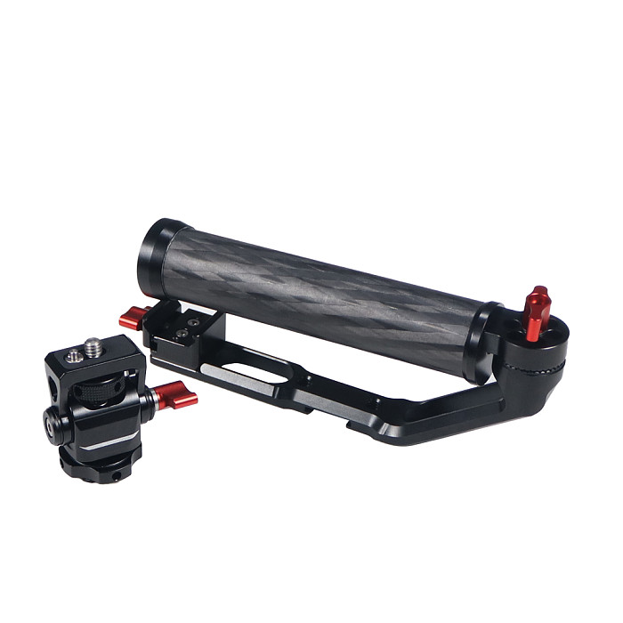 Upgraded Carbon Fiber Adjustable Angle Folding Pot Bracket Damping Akka Positioning 1/4 turn Cold Shoe Snail Head For GOPRO10 action SLR camera Sony A7R3
