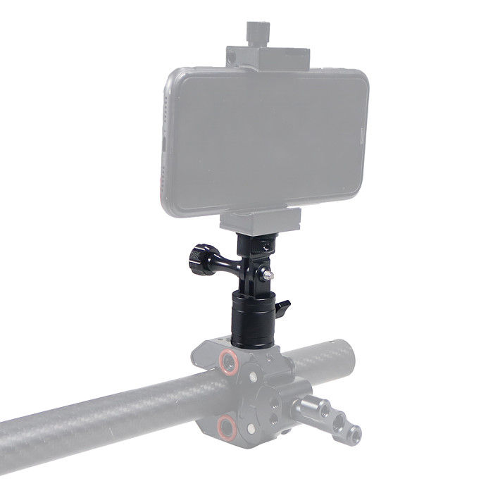 CNC Aluminum Alloy Reinforced 360° Anti-Reverse CNC Two-Clamp to 1/4 Adjustable Metal Adapter For POCKET2/ FIMI PALM 2/Insta360 ONE X2/X Camera Insta360 ONE R/GOPRO10 GOPRO