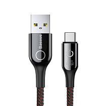 Baseus C-shaped light intelligent Power-Off Data Cable Type-c Charging Cable Suitable for Huawei/Xiaomi Charging Data Cable 